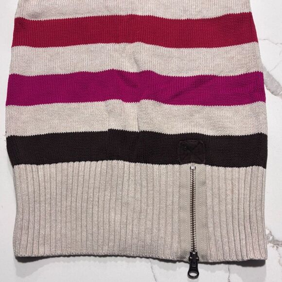 Old Navy | Girls Tan Red Pink Brown Striped Sleeveless Knit Sweater Dress Size S - Picture 5 of 14